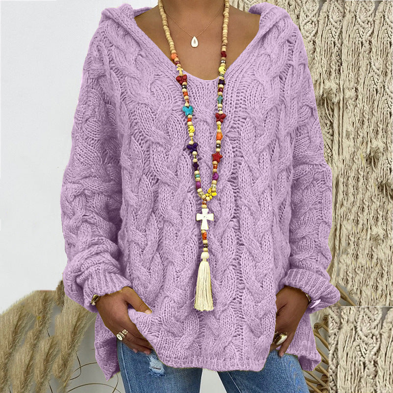 Capri-Style V-Neck Hoodie