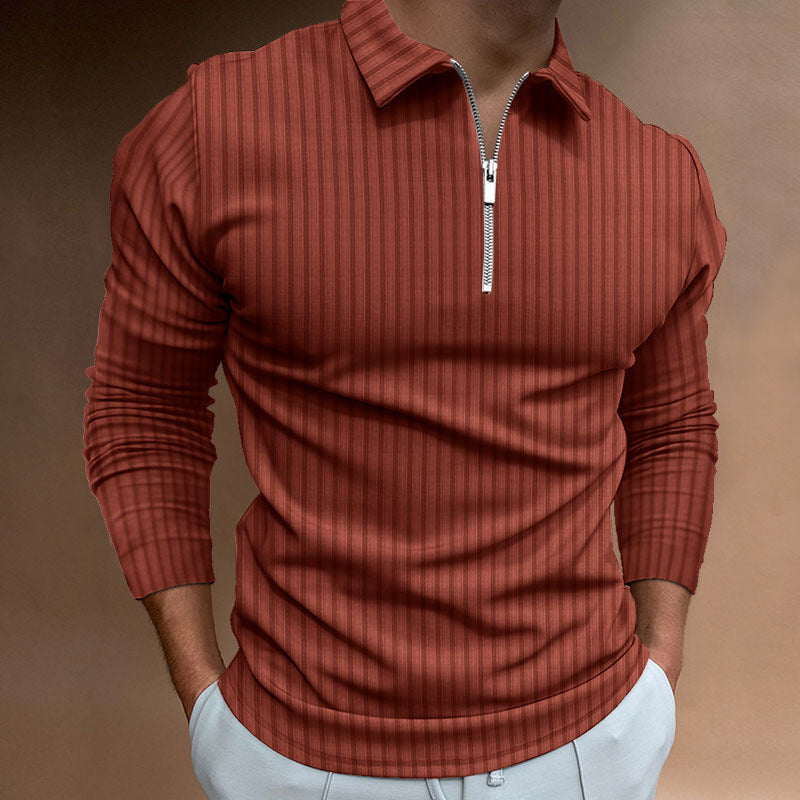 Herren modischer Poloshirt mit Reißverschluss ModeGeist