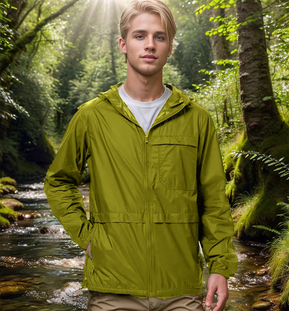 Herren leichte und atmungsaktive Outdoor-Jacke mit Kapuze ModeGeist