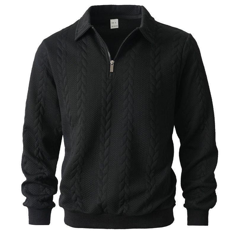 Herren eleganter Strickpullover mit Reißverschluss ModeGeist