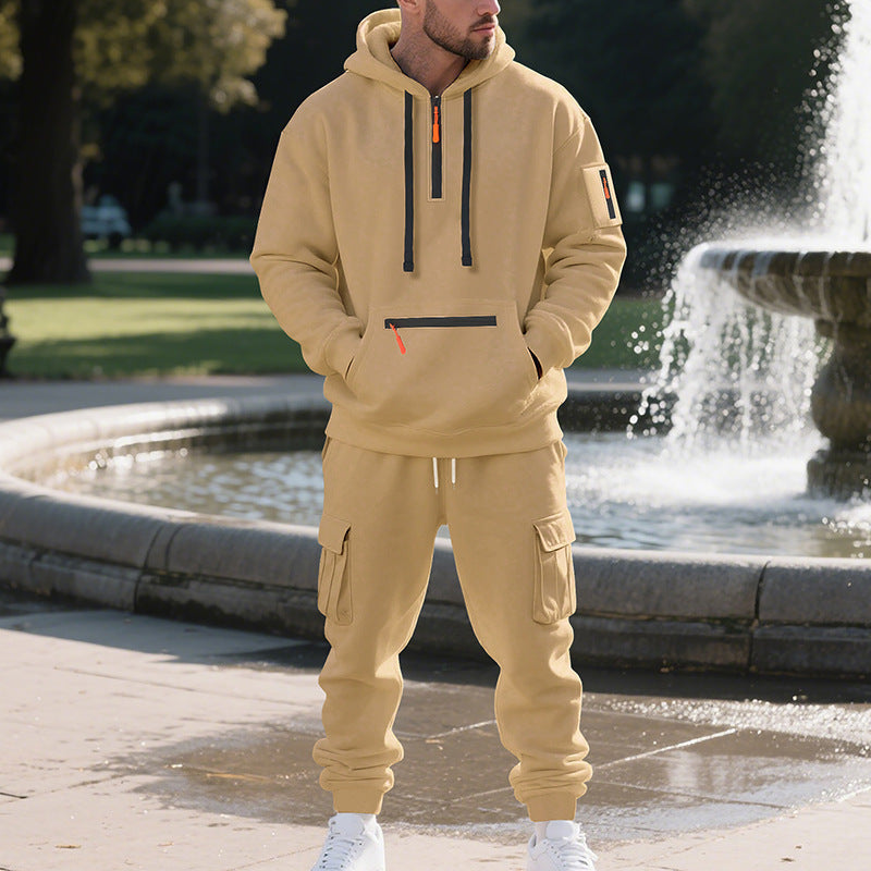 Herren sportliches Hoodie- und Cargo-Hosen-Set ModeGeist