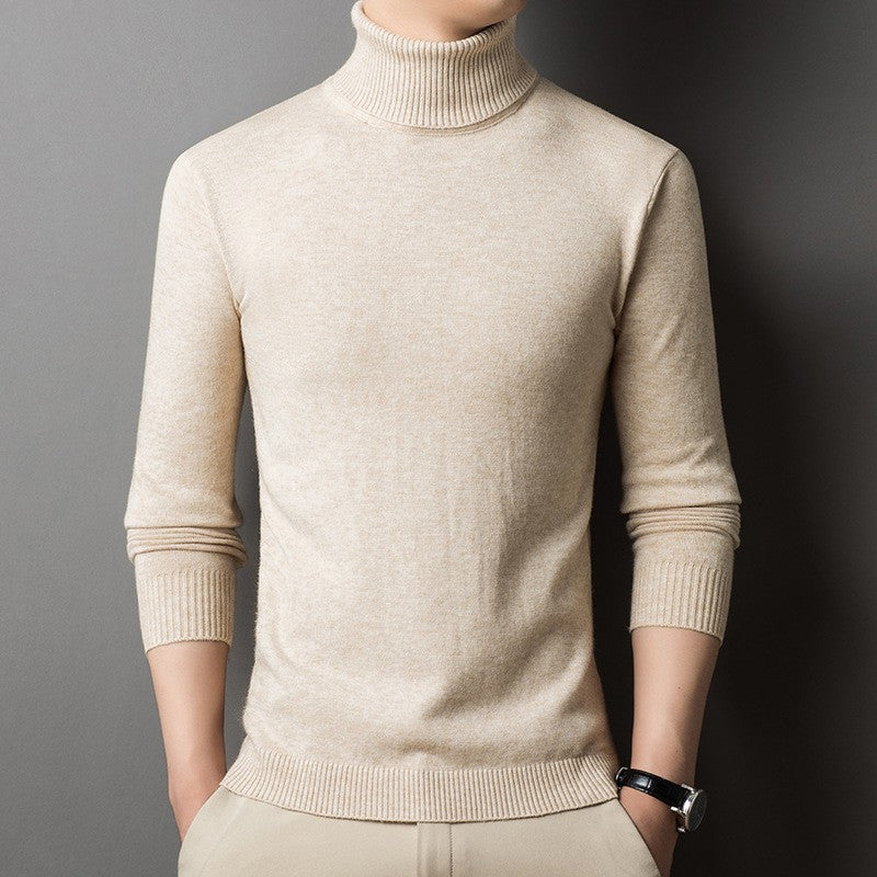 Herren figurbetonter Pullover mit Rollkragen ModeGeist