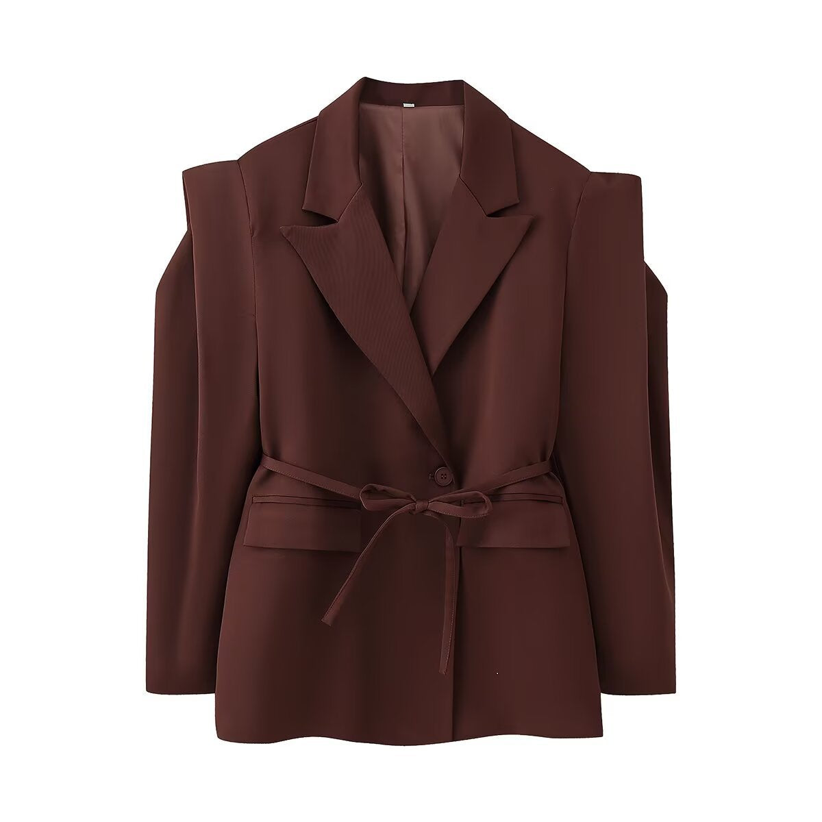 Damen eleganter Oversized-Blazer mit Gürteldetail ModeGeist