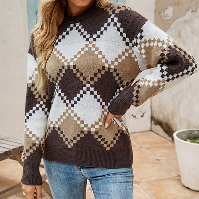 ModeGeist | Karierter Strickpullover im Vintage Look