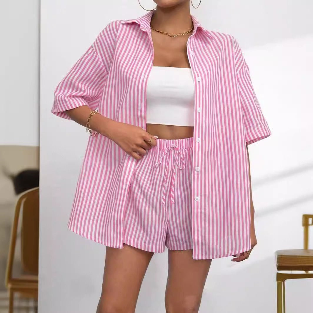 Damen lässiges Hemd und Shorts Set ModeGeist