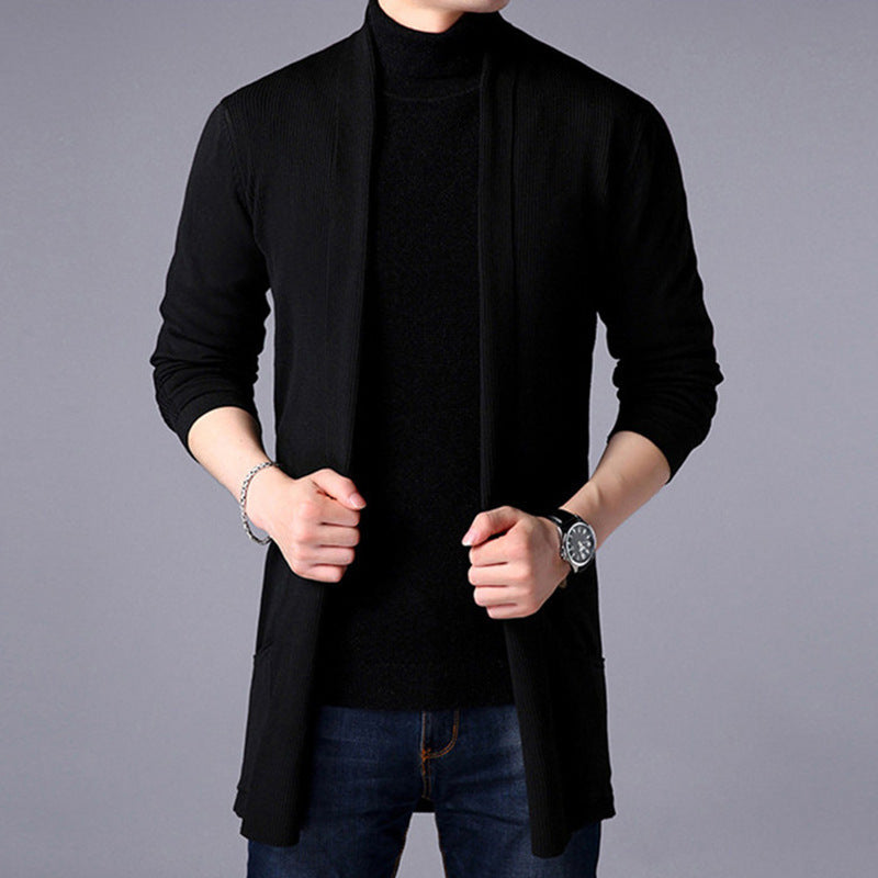Herren Strickjacke mit offenem Schnitt und praktischem Taschen ModeGeist