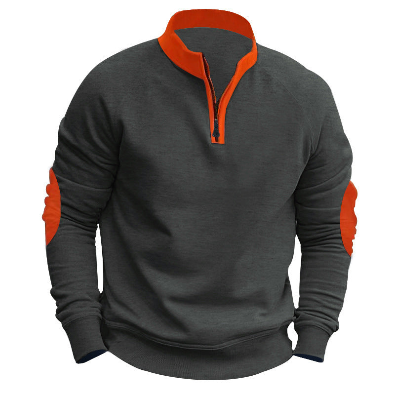 Herren Sweatshirt mit strukturiertem Reißverschluss ModeGeist