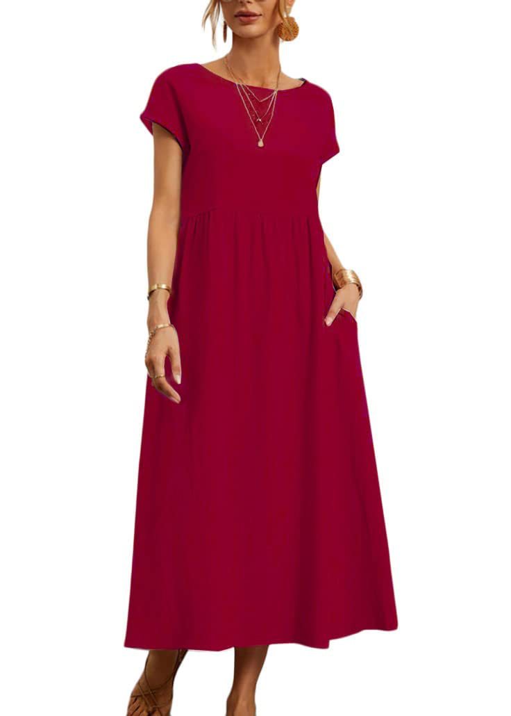 Damen Maxikleid aus leichtem, luftdurchlässigem Stoff ModeGeist