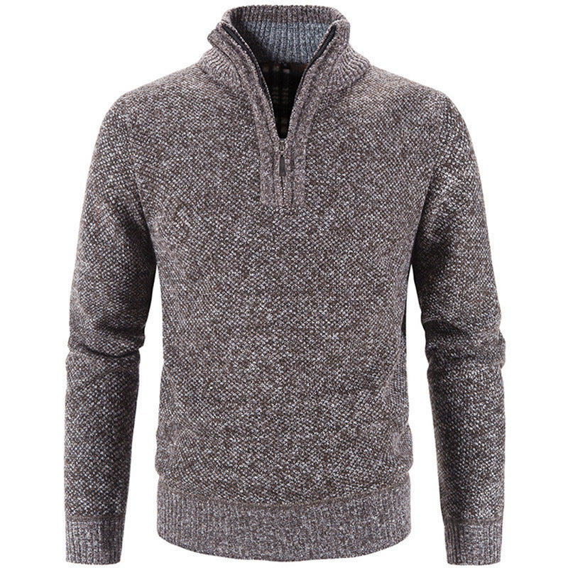 Herren modischer Rollkragenpullover mit elegantem Reißverschluss ModeGeist