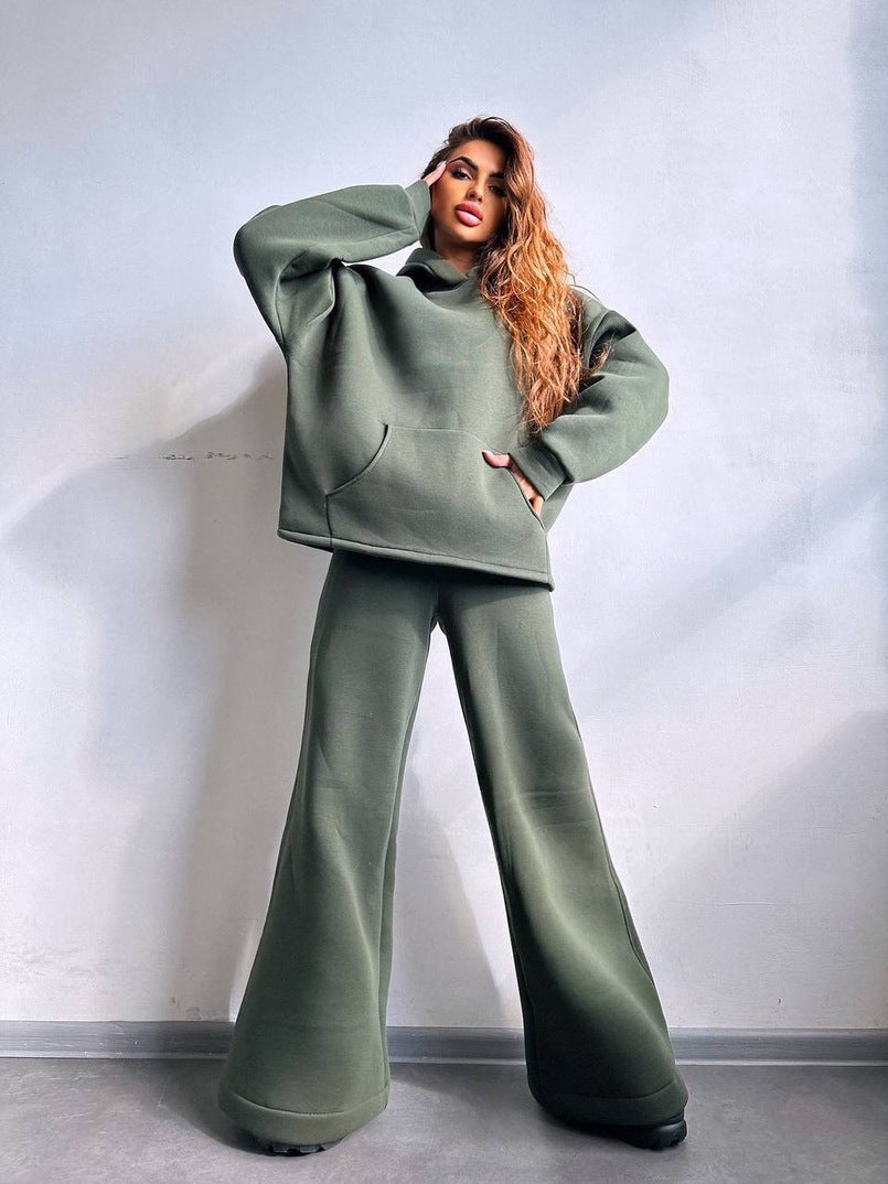 Damen Cooles Oversized Hoodie und weite Freizeithose ModeGeist