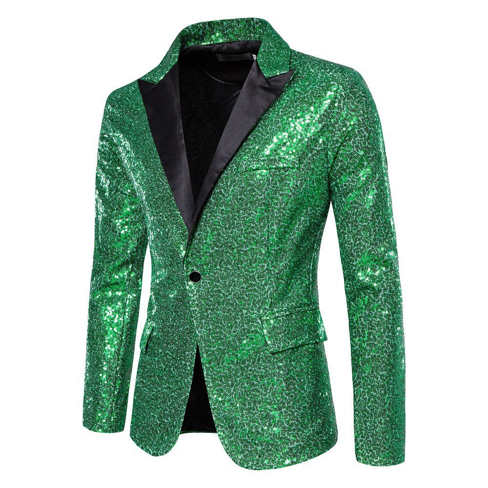 Herren schimmernder Pailletten Blazer ModeGeist
