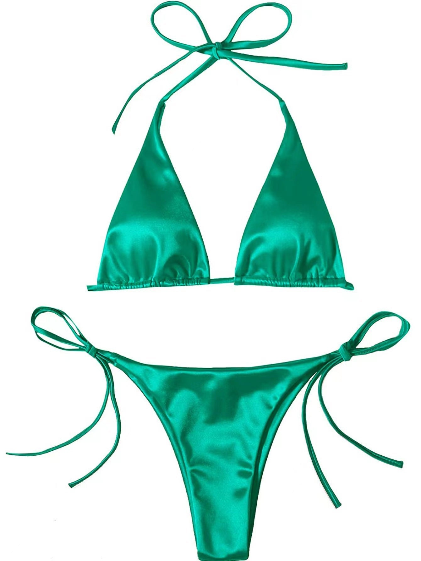 Elegantes Damen Bikini-Set mit Dreieck-Oberteil, verstellbaren Trägern und hohem Schnitt von MODEGEIST