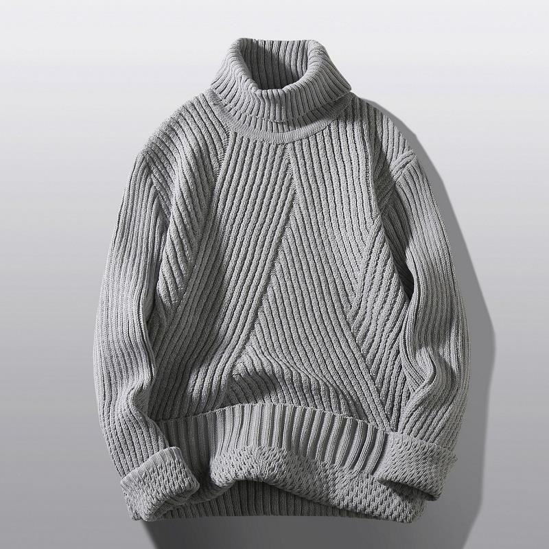 Damen Grobstrick-Rollkragenpullover mit aufwendigem Rippmuster ModeGeist