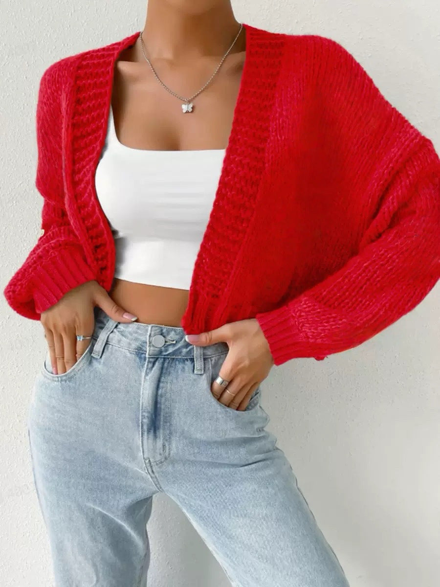 Damen Strukturierter Strick-Cardigan mit lässigem Schnitt ModeGeist