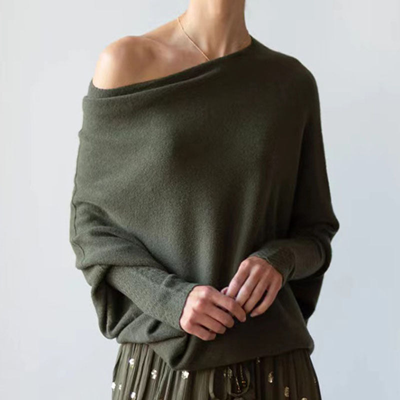 Damen lässiger Schal-Pullover ModeGeist