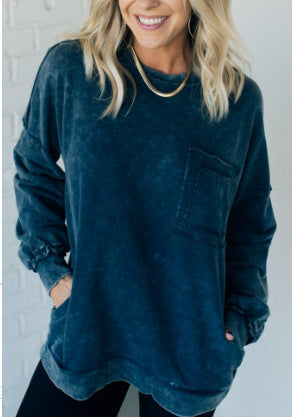 Damen Bequemer Oversized Sweatshirt mit Taschen ModeGeist