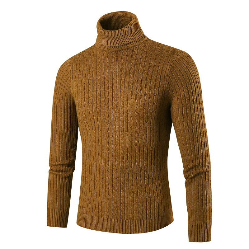 Herren modischer Rollkragenpullover aus strukturiertem Strick ModeGeist