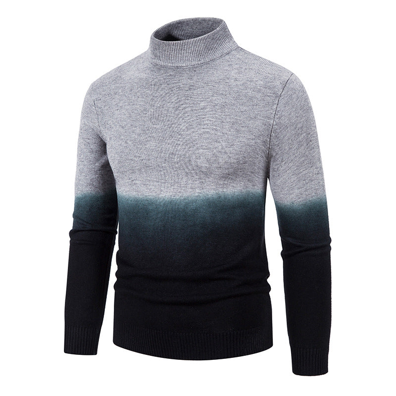 Herren rollkragen Pullover mit Farbverlauf ModeGeist