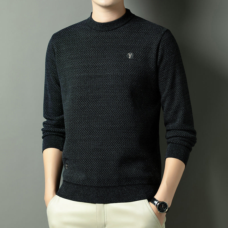 Herren Strukturierter Pullover mit Rundhalsausschnitt und hochwertiger Stricktextur ModeGeist