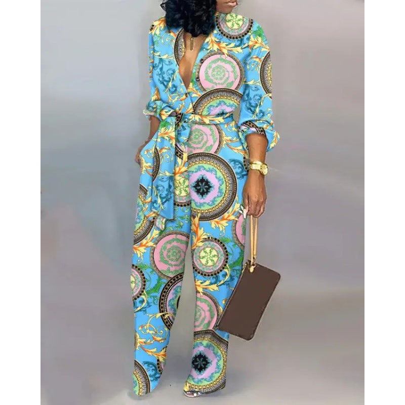 Damen Denim Jumpsuit mit modischem Patchwork-Design und praktischen Taschen ModeGeist