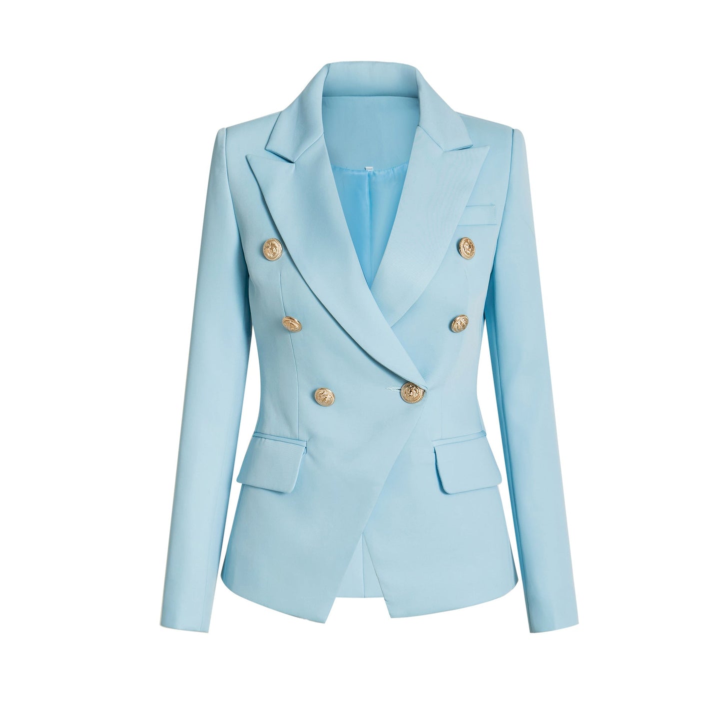 Damen Elegante Doppelreihige Blazerjacke mit goldenen Knöpfen ModeGeist