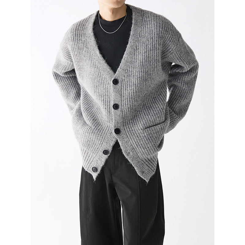 Herren Grobstrickjacke mit praktischen Taschen und stylischem Design ModeGeist
