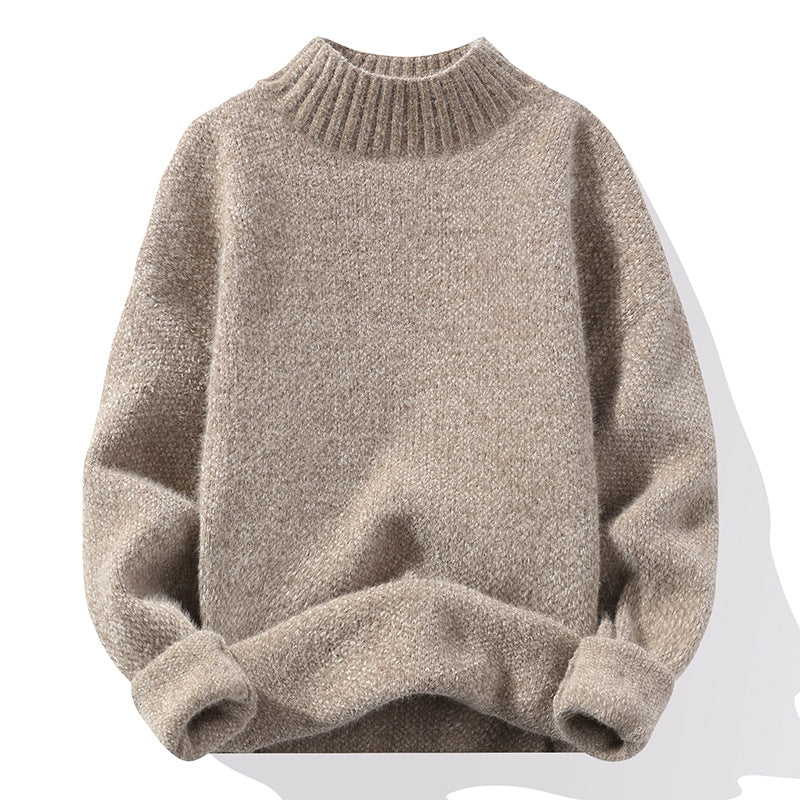 Damen Hochwertiger Rippstrickpullover mit hohem Kragen und lässigem Schnitt ModeGeist
