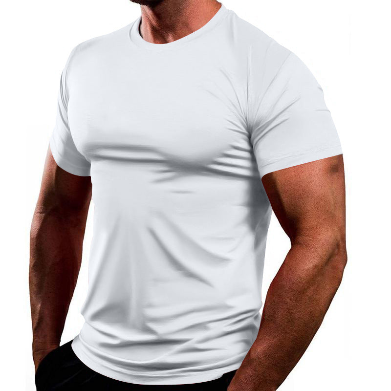 Herren Sportliches Basic T-Shirt aus atmungsaktiver Baumwolle ModeGeist