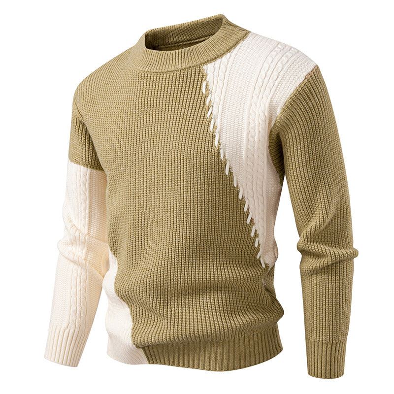 Herren modischer Strickpullover mit einzigartigem Kabeldesign ModeGeist