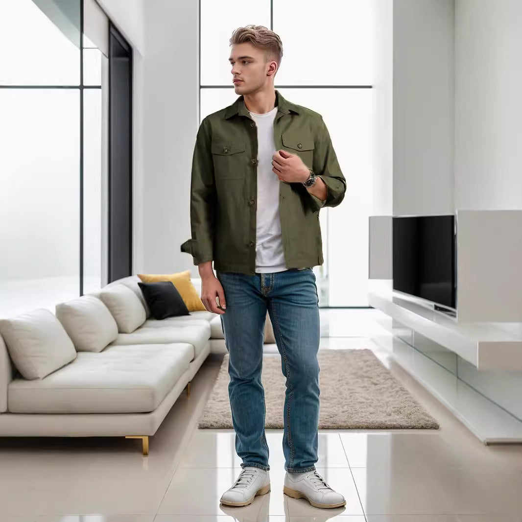 Herren lässige Utility-Jacke ModeGeist