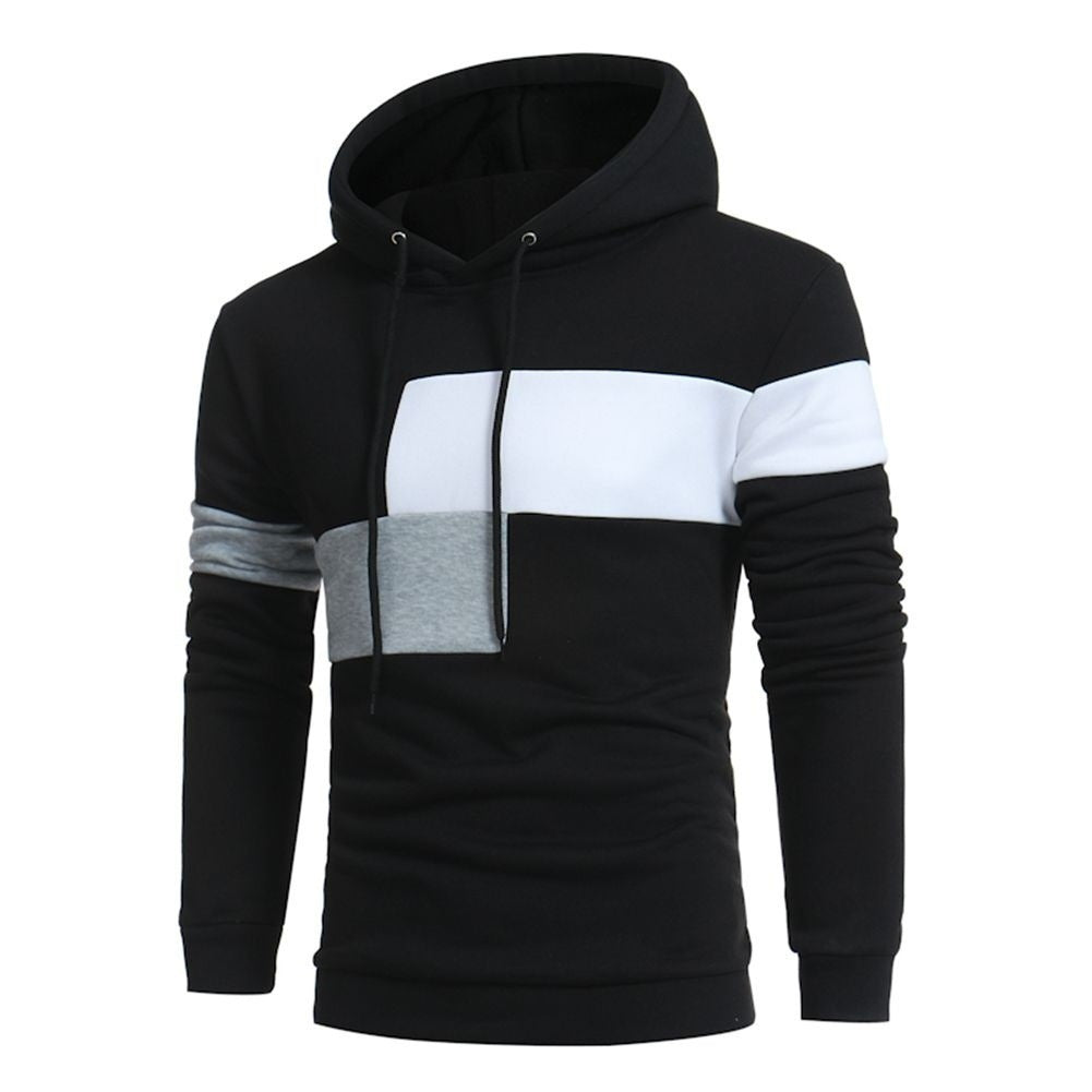 Herren sportlicher Kapuzenpullover mit Farbblockdesign ModeGeist