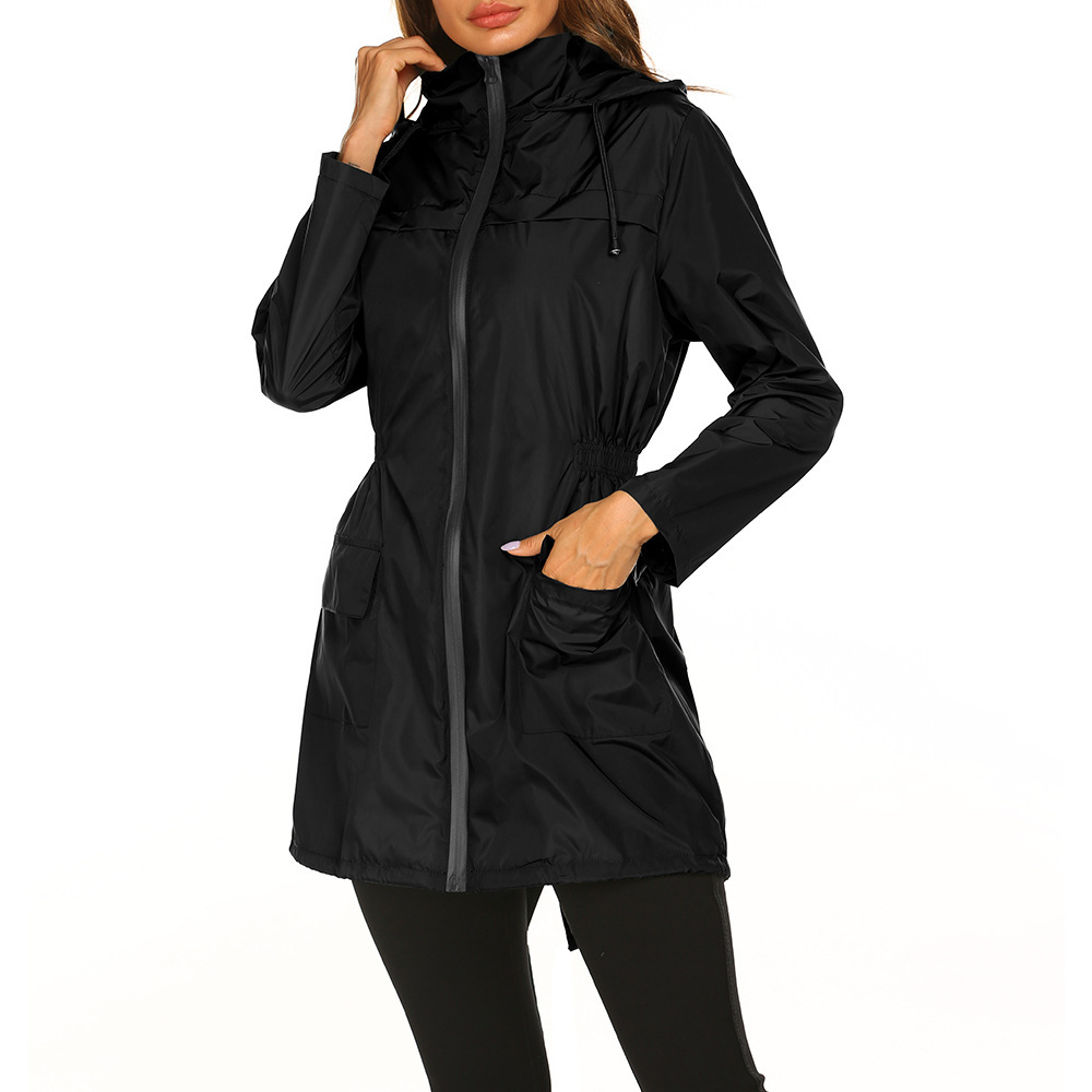ModeGeist | Regenjacke mit Kapuze Lang