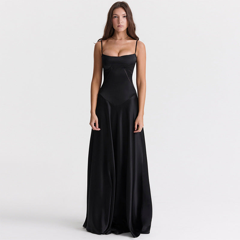 Damen Elegantes Abendkleid mit tailliertem Schnitt und schwingendem Rock ModeGeist