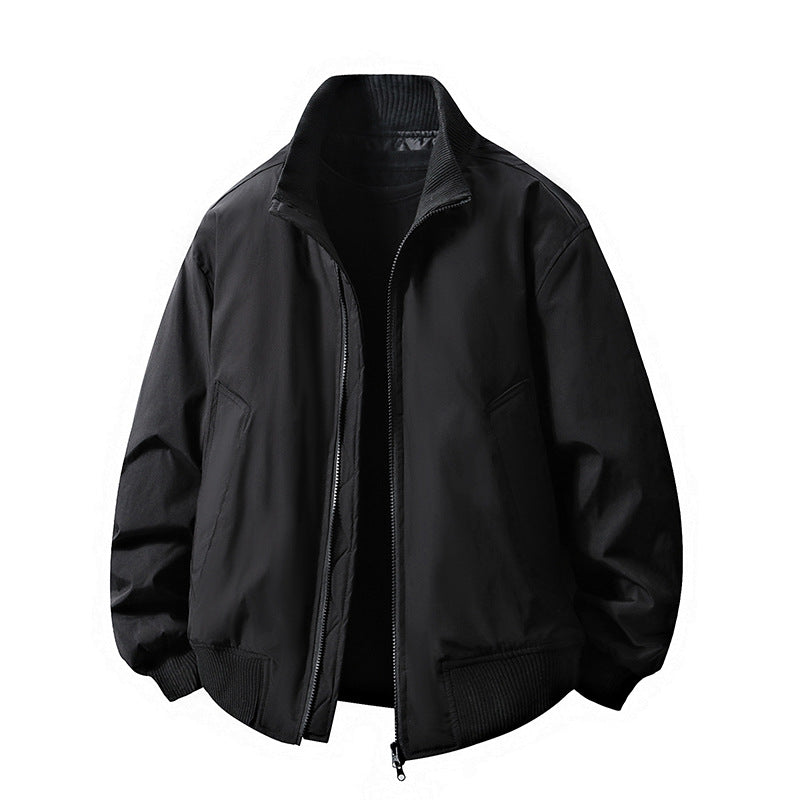 Herren Übergangsjacke mit hohem Kragen und praktischen Eingrifftaschen ModeGeist