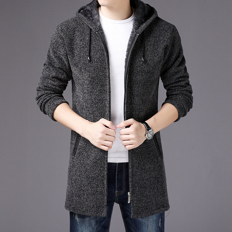 ModeGeist | Reißverschlussjacke mit Kapuze Weiche Strickware Modern und Bequem