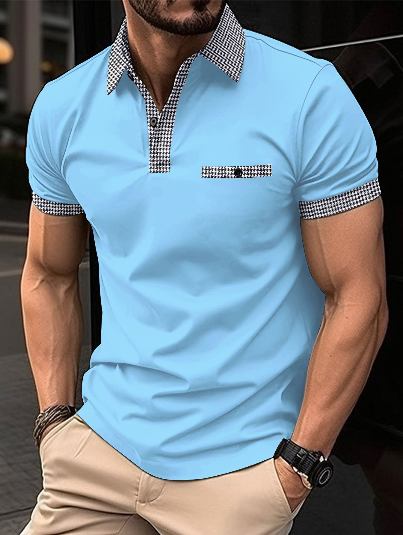 Heidi Mode | Farblich passendes POLO-Shirt mit Knöpfen