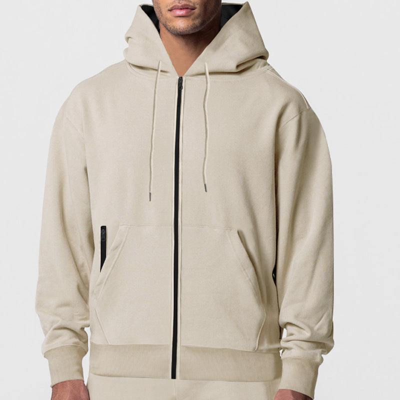 Herren Kapuzenjacke mit Reißverschluss und modernen Seitentaschen ModeGeist