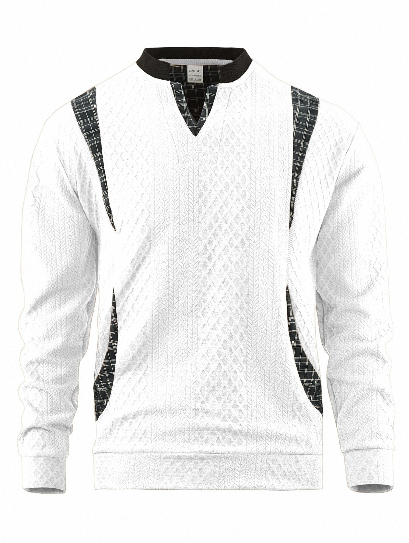 Herren Strickpullover mit modischen Karoelementen ModeGeist