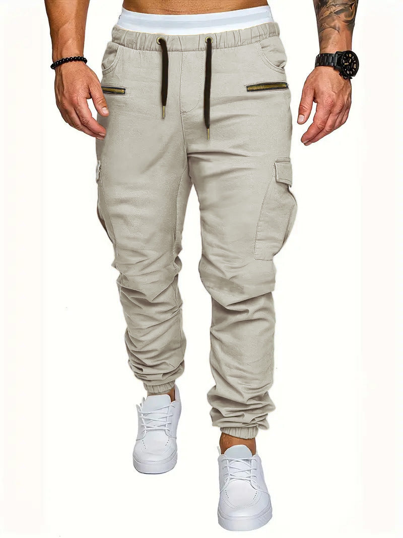 Herren Cargo-Jogginghose mit elastischem Bund und praktischen Reißverschlusstaschen ModeGeist