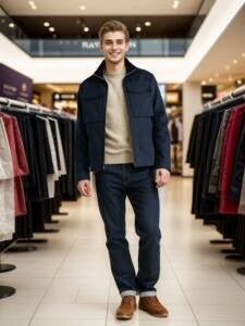 Herren modische Übergangsjacke mit praktischen Taschen ModeGeist