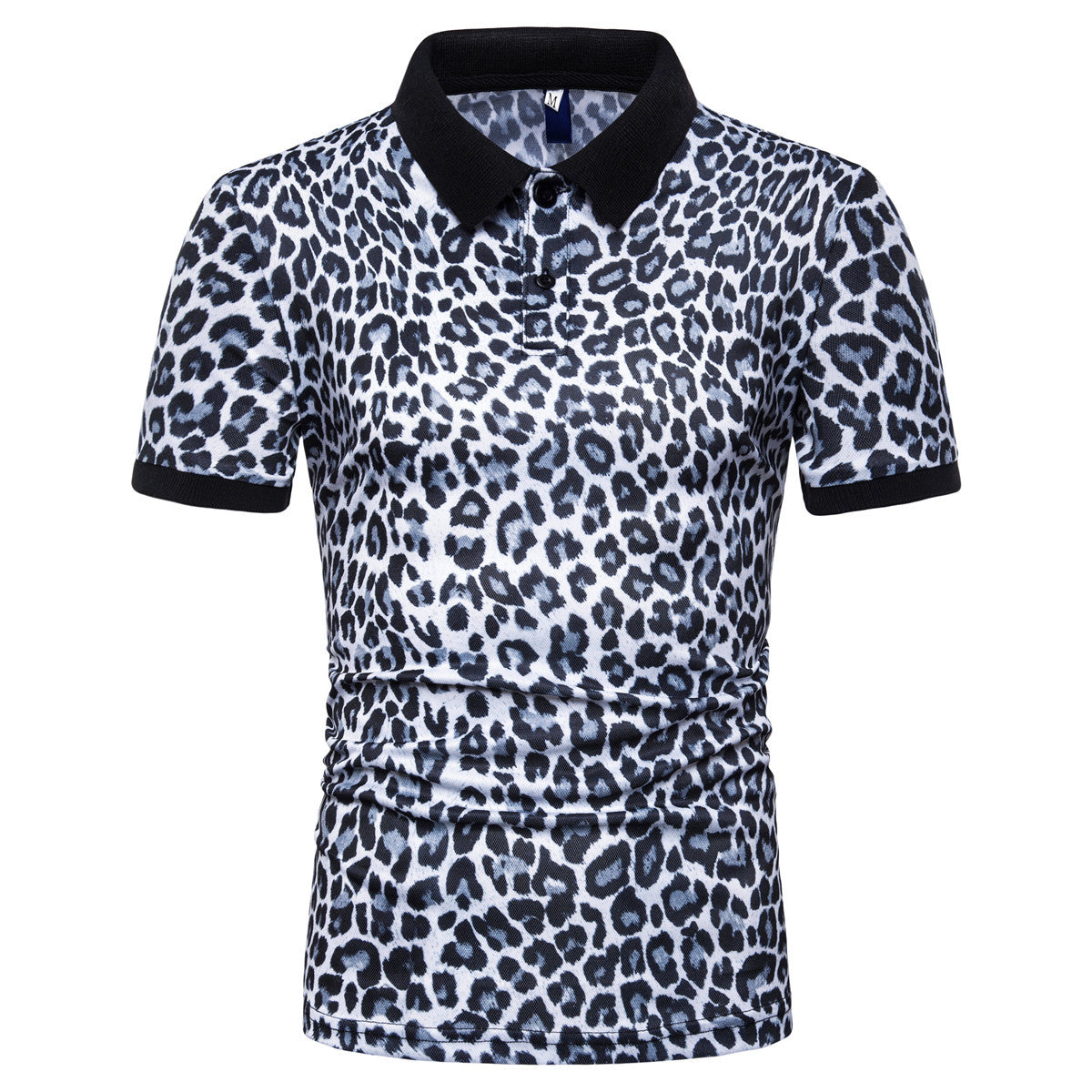 Herren Polo-Shirt mit aufregendem Leopardenmuster und modernem Schnitt ModeGeist