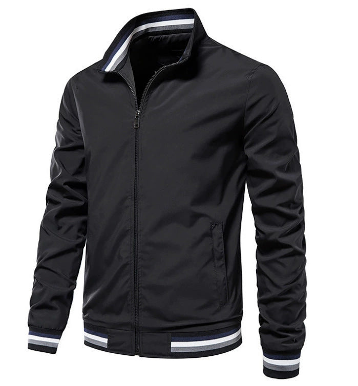 Herren modische Bomberjacke mit elastischen Bündchen ModeGeist