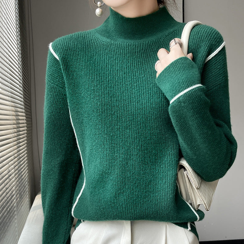 ModeGeist | Eleganter schlichter Rollkragenpullover