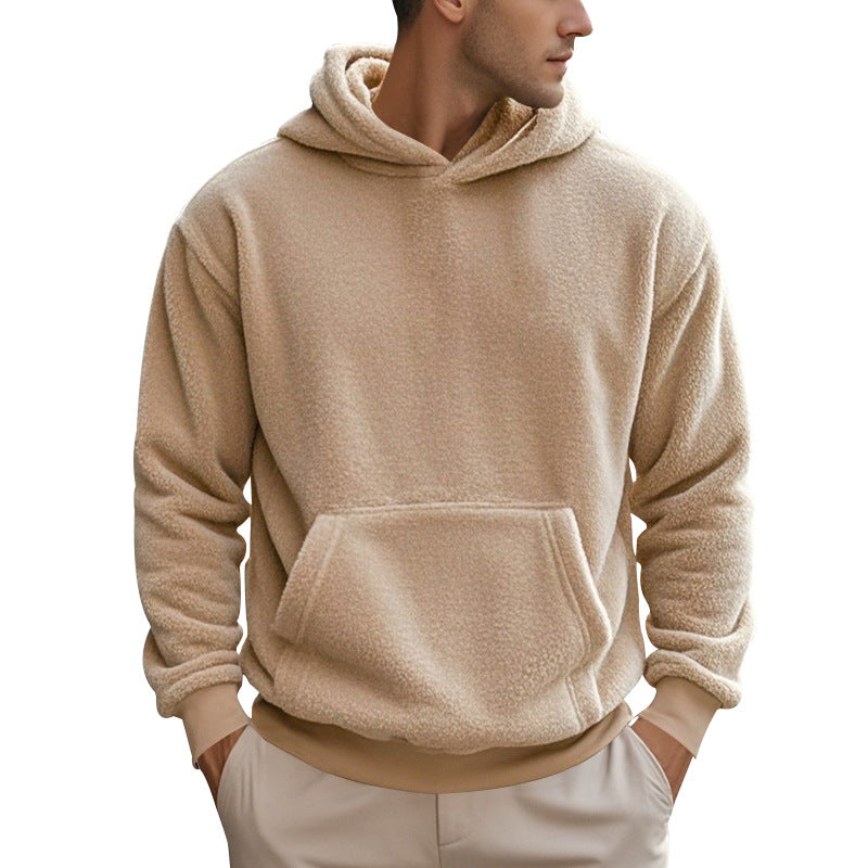 Herren Fleece Hoodie mit Kängurutasche und modernem Schnitt ModeGeist