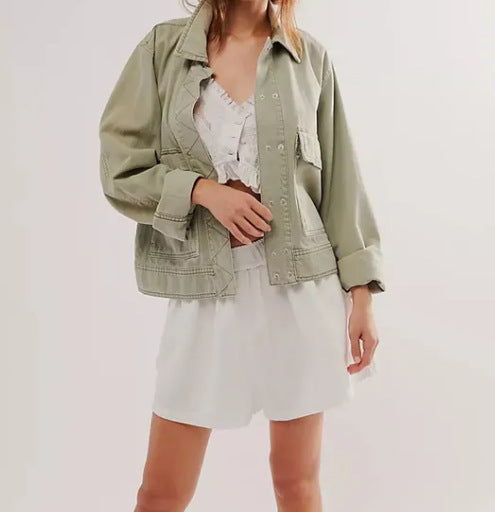 Damen lässige Oversized-Jacke ModeGeist
