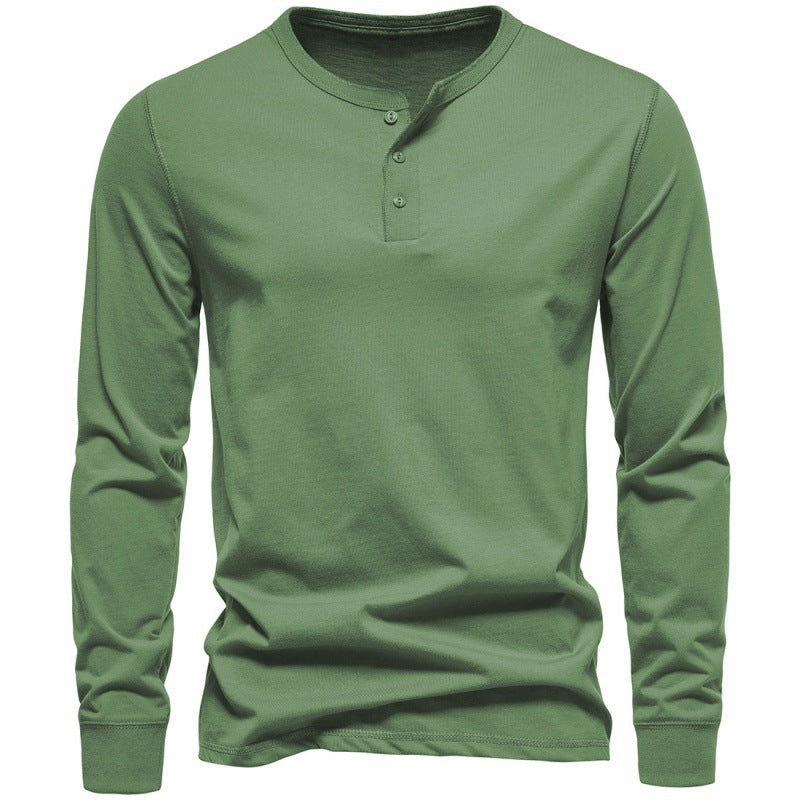Herren Langarmshirt mit Knopfverschluss und modernem Design ModeGeist