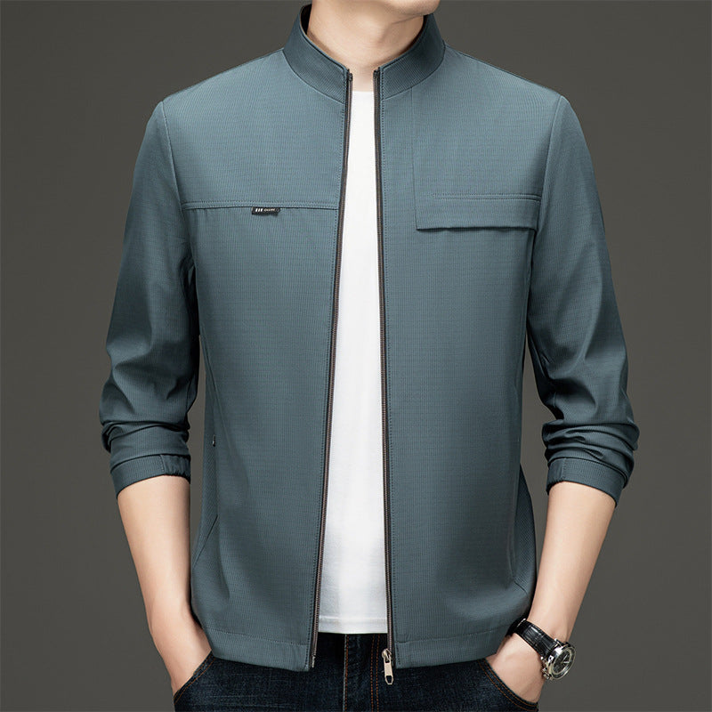 Herren elegante und sportliche Übergangsjacke mit Stehkragen ModeGeist