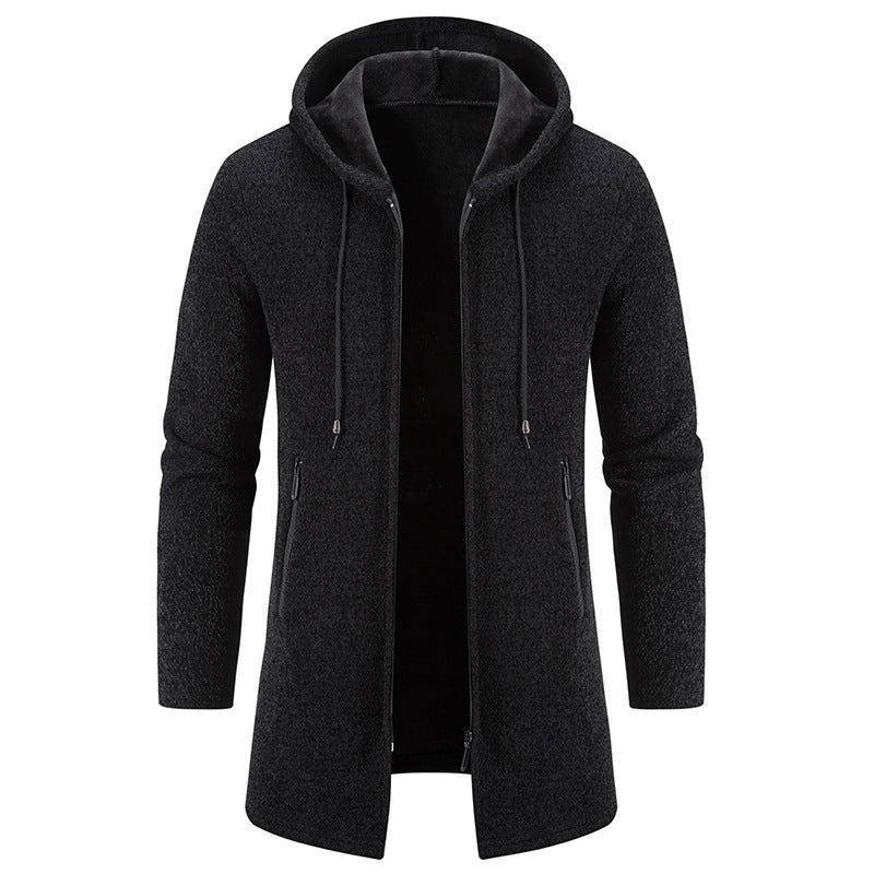 Herren praktische und stilvolle Fleecejacke mit Kapuze und Reißverschlusstaschen ModeGeist