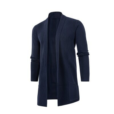 Herren Strickjacke mit offenem Schnitt und praktischen Taschen ModeGeist