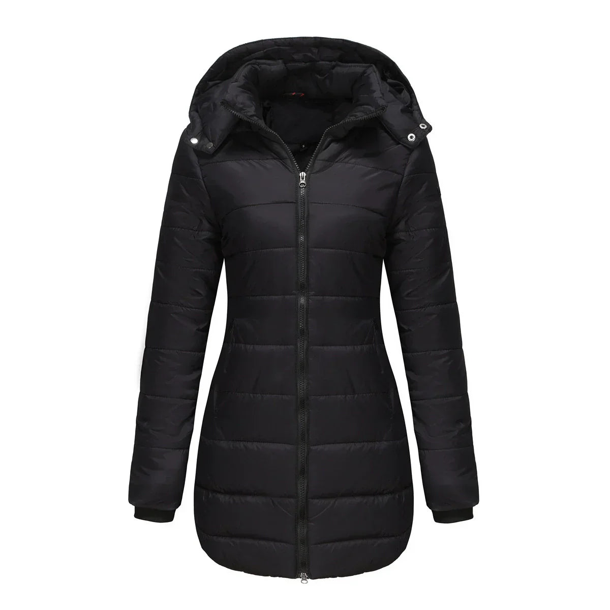 ModeGeist | Pufferjacke - Gefüttert - Abnehmbare Kapuze - Gerippte Bündchen - Mittellange Passform